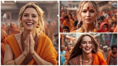 Scarlett Johansson, Jennifer Lawrence, Emilia Clarke might look something like this if their ever came looking for inner peace to India. Scarlett Johansson, Jennifer Lawrence, Emilia Clarke might look something like this if their ever came looking for inner peace to India.