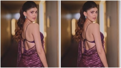 Sanjana played muse to fashion designer Vaishali Shadangule and picked a stunning sequined sree from the shelves of the designer.&nbsp; (Instagram/@sanjanasanghi96)