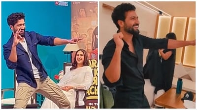 Vicky Kaushal danced to Punjabi song Obsessed at a recent event in Delhi. Vicky Kaushal danced to Punjabi song Obsessed at a recent event in Delhi.