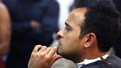 Republican presidential candidate Vivek Ramaswamy visits the 3rd Phase Barbershop in the South Shore neighborhood on May 19, 2023 in Chicago, Illinois. (Getty Images via AFP) Republican presidential candidate Vivek Ramaswamy visits the 3rd Phase Barbershop in the South Shore neighborhood on May 19, 2023 in Chicago, Illinois. (Getty Images via AFP)