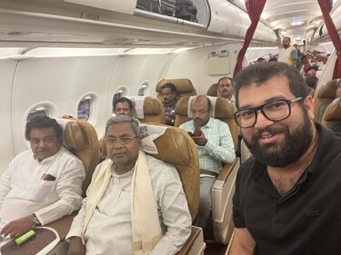 Abbin Theepura with Siddaramaiah Abbin Theepura with Siddaramaiah
