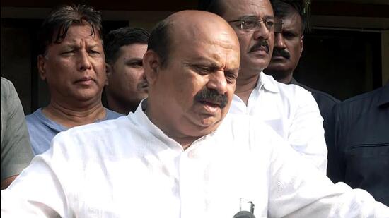 Former chief minister Basavaraj Bommai slammed the Congress government over its five poll promises. (ANI)