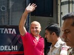 AAP leader Manish Sisodia arrives at his residence in New Delhi, Saturday, June 3, 2023. AAP leader Manish Sisodia arrives at his residence in New Delhi, Saturday, June 3, 2023.