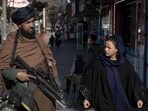 Afghanistan: A Taliban fighter stands guard in Kabul, Afghanistan. Afghanistan: A Taliban fighter stands guard in Kabul, Afghanistan.