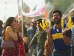 Sara Ali Khan and Vicky Kaushal in a still from Zara Hatke Zara Bachke. Sara Ali Khan and Vicky Kaushal in a still from Zara Hatke Zara Bachke.