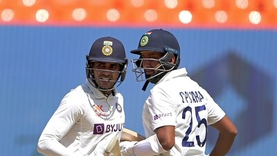 Shubman Gill, Cheteshwar Pujara in a Test vs Australia (ANI)