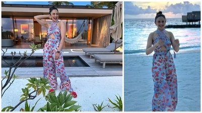 Rakul Preet earlier stepped out to enjoy the sunset by the beach wearing a comfy easy-breezy co-ord set. (Instagram/@rakulpreet) Rakul Preet earlier stepped out to enjoy the sunset by the beach wearing a comfy easy-breezy co-ord set. (Instagram/@rakulpreet)