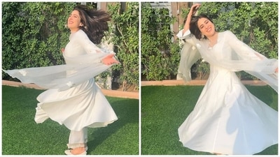 Sara Ali Khan and Vicky Kaushal left no stone unturned in promoting their film Zara Hatke Zara Bachke which was released on June 2. Earlier today, the actor took to her Instagram handle to express her happiness about her film receiving a lot of love and shared photos of herself twirling in a white anarkali. (Instagram/@saraalikhan95) Sara Ali Khan and Vicky Kaushal left no stone unturned in promoting their film Zara Hatke Zara Bachke which was released on June 2. Earlier today, the actor took to her Instagram handle to express her happiness about her film receiving a lot of love and shared photos of herself twirling in a white anarkali. (Instagram/@saraalikhan95)