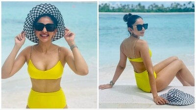 Rakul Preet is having a gala time relaxing in one of the most ideal celeb holiday spots, the Maldives. The Runway 34 actor recently took to her Instagram handle to share the latest stills from her beach vacation and made her fans go gaga. (Instagram/@rakulpreet) Rakul Preet is having a gala time relaxing in one of the most ideal celeb holiday spots, the Maldives. The Runway 34 actor recently took to her Instagram handle to share the latest stills from her beach vacation and made her fans go gaga. (Instagram/@rakulpreet)