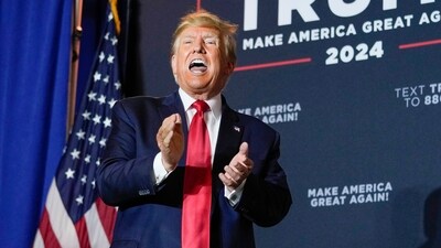 Former US President Donald Trump speaks at a campaign event. (AP) Former US President Donald Trump speaks at a campaign event. (AP)