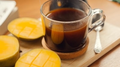 Mango Iced Coffee: Brew a strong cup of coffee and let it cool. In a blender, combine chilled coffee, ripe mango chunks, milk (dairy or plant-based), and a sweetener of your choice. Blend until smooth, and pour over ice. (Pexels) Mango Iced Coffee: Brew a strong cup of coffee and let it cool. In a blender, combine chilled coffee, ripe mango chunks, milk (dairy or plant-based), and a sweetener of your choice. Blend until smooth, and pour over ice. (Pexels)