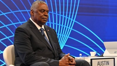US Secretary of Defense Lloyd Austin attends the 20th Shangri-La Dialogue summit in Singapore. (AFP) US Secretary of Defense Lloyd Austin attends the 20th Shangri-La Dialogue summit in Singapore. (AFP)