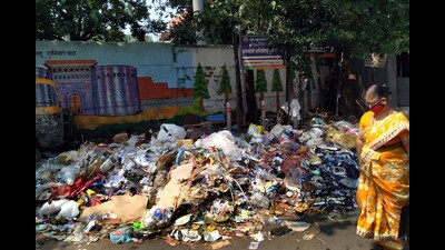 The study finds wet, followed by paper, plastic and sanitary taking most of the share of collected waste, said officials part of the study. (HT PHOTO) The study finds wet, followed by paper, plastic and sanitary taking most of the share of collected waste, said officials part of the study. (HT PHOTO)