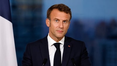 Russia-Ukraine War: French President Emmanuel Macron holds a press conference. (AFP)