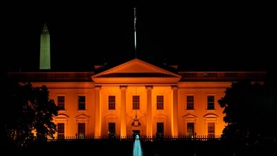 The White House is lit in orange in honor of Gun Violence Awareness Day Friday, June 2, 2023, in Washington. (AP Photo/Andrew Harnik) (AP) The White House is lit in orange in honor of Gun Violence Awareness Day Friday, June 2, 2023, in Washington. (AP Photo/Andrew Harnik) (AP)