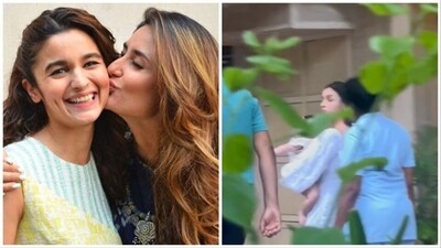 Alia Bhatt visited Kareena Kapoor with Raha. Alia Bhatt visited Kareena Kapoor with Raha.