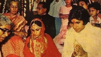 Amitabh Bachchan and Jaya Bhaduri (now Bachchan) got married in a traditional Hindu ceremony on June 3, 1973. Sharing the reason behind the impromptu ceremony, Amitabh had once said on Instagram, “Had decided if Zanjeer would succeed, we would along with a few friends go to London for the first time .. My Father asked who you going with? When I told him who, he said you must marry her before you go .. else you don’t go .. So .. I obeyed!” Amitabh Bachchan and Jaya Bhaduri (now Bachchan) got married in a traditional Hindu ceremony on June 3, 1973. Sharing the reason behind the impromptu ceremony, Amitabh had once said on Instagram, “Had decided if Zanjeer would succeed, we would along with a few friends go to London for the first time .. My Father asked who you going with? When I told him who, he said you must marry her before you go .. else you don’t go .. So .. I obeyed!”