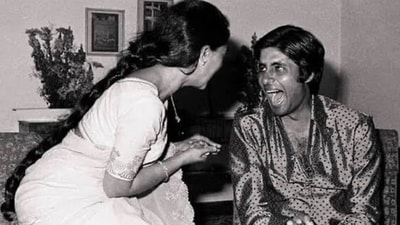 During one of the episodes of Kaun Banega Crorepati, Amitabh Bachchan had revealed why he fell for Jaya. He said, "Apni patni se humne biyaha ek iss wajah se kiya tha ki unke kes bohot lambe the (One of the reasons I married my wife was because she had long hair).” During one of the episodes of Kaun Banega Crorepati, Amitabh Bachchan had revealed why he fell for Jaya. He said, "Apni patni se humne biyaha ek iss wajah se kiya tha ki unke kes bohot lambe the (One of the reasons I married my wife was because she had long hair).”