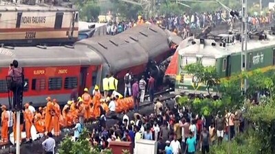 NDRF personnel continue rescue operations at the incident site after a train accident claimed at least 233 lives, in Balasore on Friday. (ANI) NDRF personnel continue rescue operations at the incident site after a train accident claimed at least 233 lives, in Balasore on Friday. (ANI)
