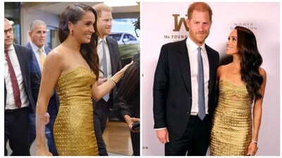 Prince Harry and Meghan Markle are seen.