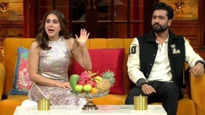 Sara Ali Khan and Vicky Kaushal on The Kapil Sharma Show.