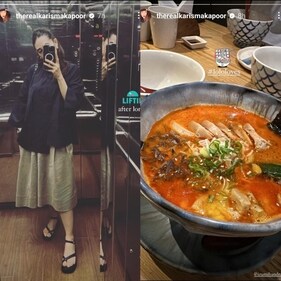 Karisma shared pictures from their dinner. Karisma shared pictures from their dinner.
