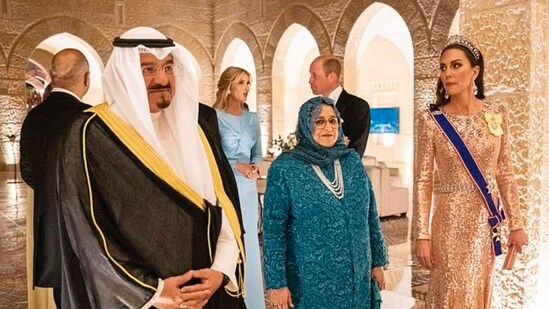 Jordan Royal Wedding: Prince William and Ivanka Trump seen talking.