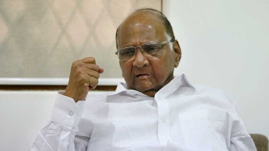 Nationalist Congress Party (NCP) chief Sharad Pawar (HT Photo)