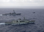 US and Canadian navies on Saturday were conducting a joint exercise in the strait. US and Canadian navies on Saturday were conducting a joint exercise in the strait.