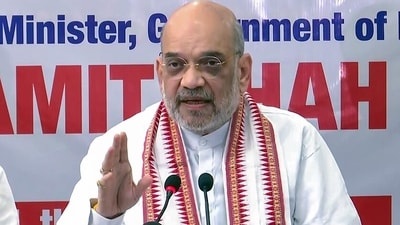 Union home minister Amit Shah addresses a press conference regarding the Manipur violence, in Imphal. (ANI file)