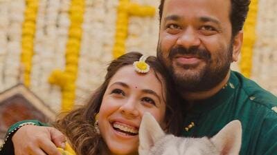 Actor maanvi Gagroo with husband Kumar Varun. Actor maanvi Gagroo with husband Kumar Varun.