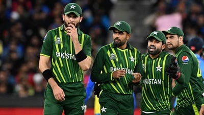 Pakistan's players Shaheen Shah Afridi, Babar Azam, Mohammad Rizwan (AFP) Pakistan's players Shaheen Shah Afridi, Babar Azam, Mohammad Rizwan (AFP)