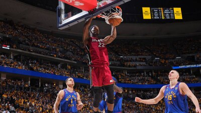The Heat will attempt to even the series in Game 2 on Sunday in Denver, and they will again be heavy underdogs. (Getty Images) The Heat will attempt to even the series in Game 2 on Sunday in Denver, and they will again be heavy underdogs. (Getty Images)