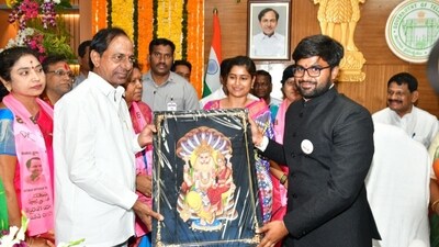 Telangana chief minister K Chandrasekhar Rao at the inauguration of newly built Collectorate complex in Nirmal district. (Telangana government) Telangana chief minister K Chandrasekhar Rao at the inauguration of newly built Collectorate complex in Nirmal district. (Telangana government)