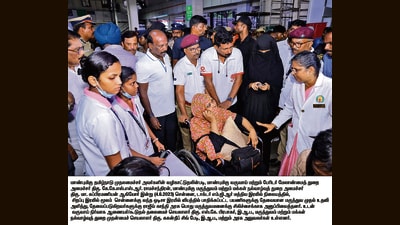 Medical camps and ambulances were prepared at the station, and all 137 passengers underwent medical screening. (HT Photo) Medical camps and ambulances were prepared at the station, and all 137 passengers underwent medical screening. (HT Photo)