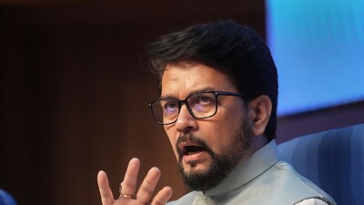Union minister for information & broadcasting, youth affairs and sports Anurag Singh. (PTI)