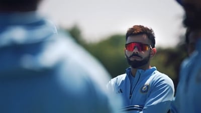 Virat Kohli during a practice session ahead of the World Test Championship final match against Australia (PTI) Virat Kohli during a practice session ahead of the World Test Championship final match against Australia (PTI)