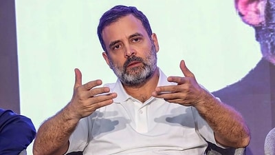 Congress leader Rahul Gandhi speaks at an event, in Washington, Friday, June 2, 2023. (PTI)