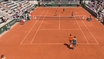 Doubles pair gets defaulted after accidentally hitting ballgirl during French Open match Doubles pair gets defaulted after accidentally hitting ballgirl during French Open match