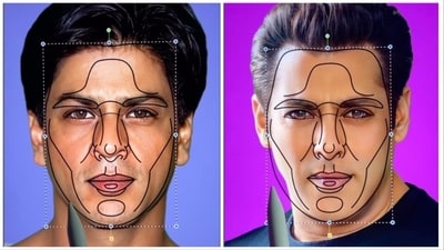 Shah Rukh Khan and Salman Khan were given 'perfect faces' by a graphic artist on TikTok. Shah Rukh Khan and Salman Khan were given 'perfect faces' by a graphic artist on TikTok.