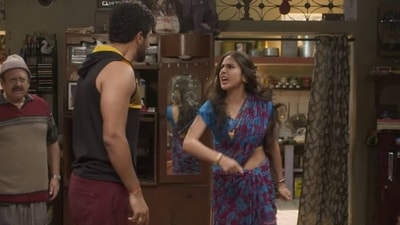 A still from Zara Hatke Zara Bachke featuring Vicky Kaushal and Sara Ali Khan. A still from Zara Hatke Zara Bachke featuring Vicky Kaushal and Sara Ali Khan.