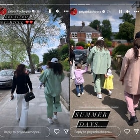 Priyanka shared pictures with her daughter Malti Marie Chopra Jonas. Priyanka shared pictures with her daughter Malti Marie Chopra Jonas.