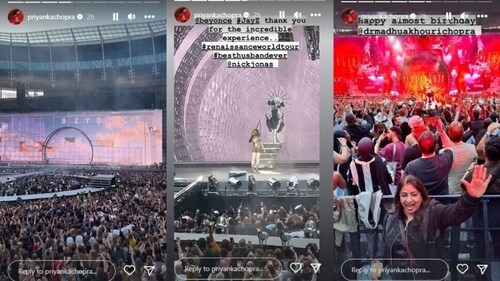 Priyanka shared pictures from the concert. Priyanka shared pictures from the concert.