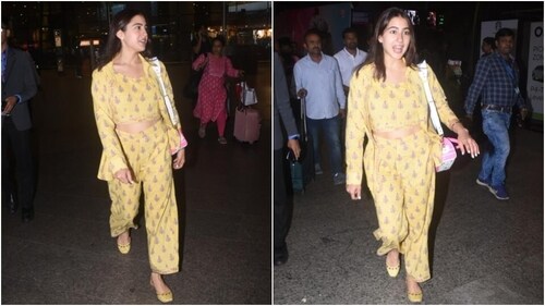 Sara Ali Khan wears a summer-ready co-ord outfit at the airport. (HT Photo/Varinder Chawla) Sara Ali Khan wears a summer-ready co-ord outfit at the airport. (HT Photo/Varinder Chawla)
