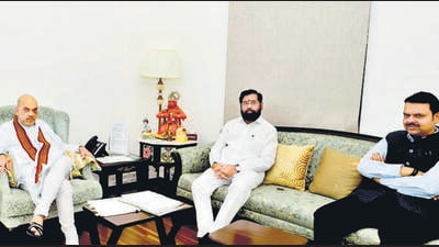 Shiv Sena-BJP will fight all polls together, says Shinde after meeting Shah in Delhi Shiv Sena-BJP will fight all polls together, says Shinde after meeting Shah in Delhi