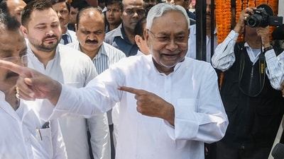 Bihar chief minister Nitish Kumar addresses a press conference. (Pappi Sharma) Bihar chief minister Nitish Kumar addresses a press conference. (Pappi Sharma)
