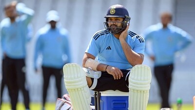 India's skipper Rohit Sharma during a practice session ahead of the match against Australia in the ICC World Test Championship (WTC) final (ICC Twitter) India's skipper Rohit Sharma during a practice session ahead of the match against Australia in the ICC World Test Championship (WTC) final (ICC Twitter)