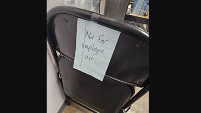 Boss threw out chairs from the office so that they can increase employee productivity. (Reddit/@m_zayd)