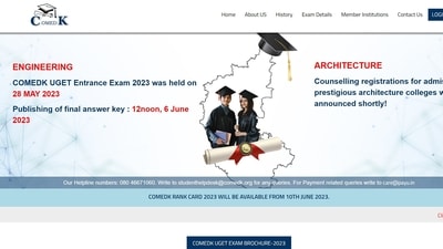 COMEDK UGET 2023 final answer key releasing on June 6 COMEDK UGET 2023 final answer key releasing on June 6