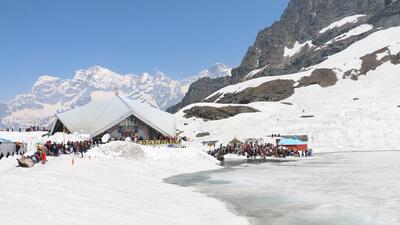 Hemkund Sahib shrine in Uttarakhand (HT PHOTO/File)